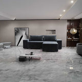 Colțar extensibil dumonde cu ladă de depozitare si sezut confortabil din spuma HR, Dream Euphoria Grafit 290x185 cm II Fabrica
