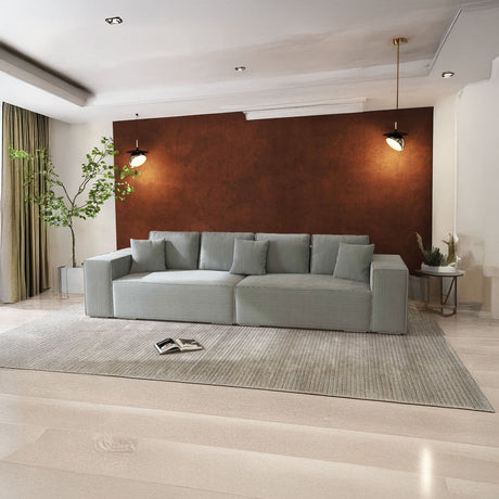 Canapea extensibilă dumonde cu ladă de depozitare si sezut confortabil din spuma HR, Dream Zoom Mint 310x100 cm Fabrica