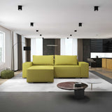 Colțar extensibil dumonde cu ladă de depozitare si sezut confortabil din spuma HR, Dream Enjoy Verde 290x185 cm Fabrica