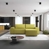 Colțar extensibil dumonde cu ladă de depozitare si sezut confortabil din spuma HR, Dream Enjoy Verde 290x185 cm II Fabrica
