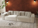 Canapea extensibilă dumonde cu ladă de depozitare si sezut confortabil din spuma HR, Dream Zoom Gri 310x100 cm Fabrica