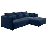 Colțar extensibil dumonde cu ladă de depozitare si sezut confortabil din spuma HR, Malta Blue II 235x185 cm