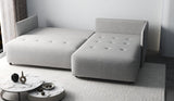 Colțar extensibil dumonde cu ladă de depozitare si sezut confortabil din spuma HR, Malta Euphoria Grey 235x185 cm