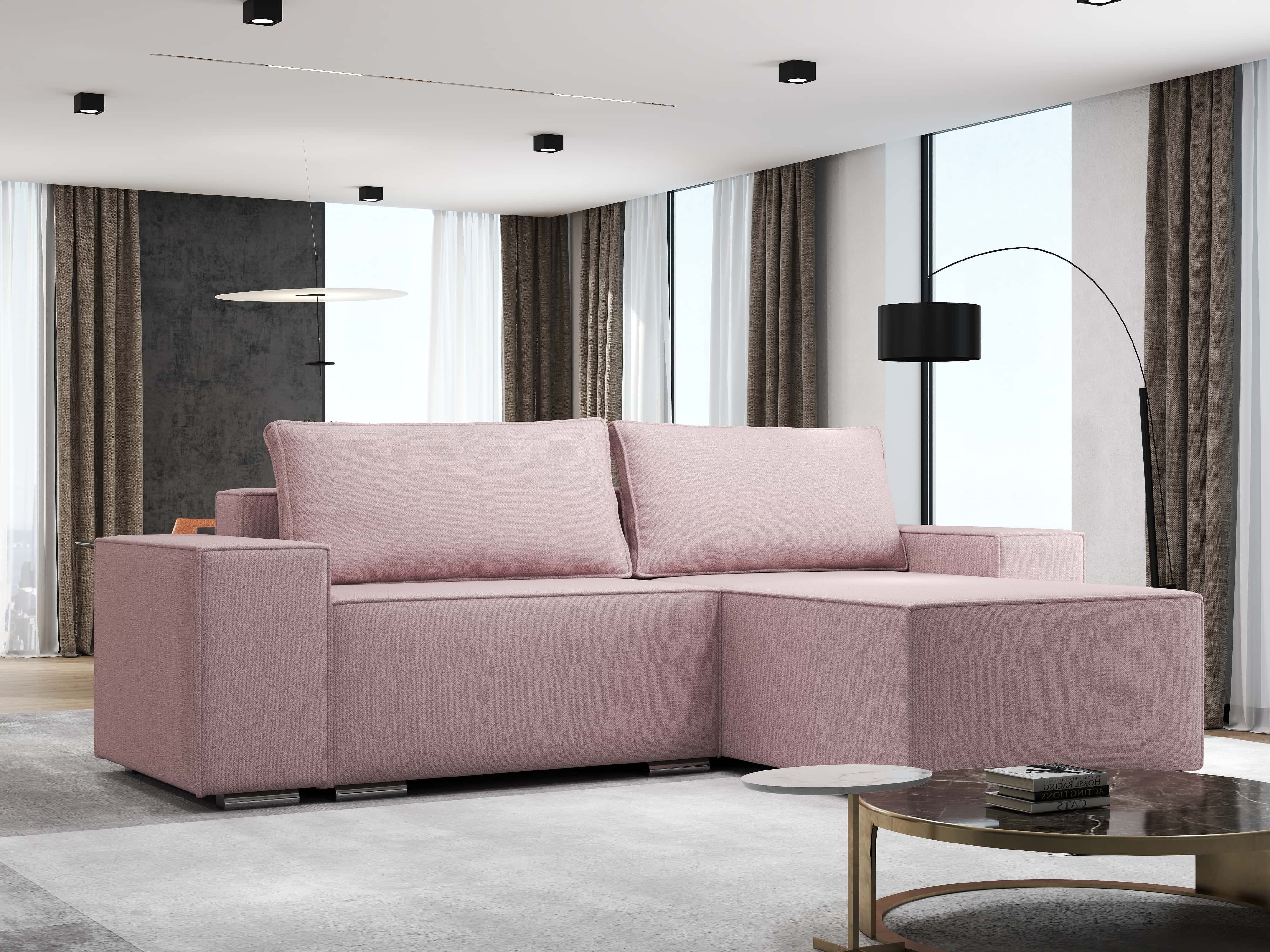 Colțar extensibil dumonde cu ladă de depozitare si sezut confortabil din spuma HR, Dream Enjoy Flamingo 290x185 cm II Fabrica