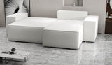 Colțar extensibil dumonde cu ladă de depozitare si sezut confortabil din spuma HR, Dream Euphoria Alb 290x185 cm II Fabrica