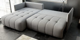 Colțar extensibil dumonde cu ladă de depozitare si sezut confortabil din spuma HR, Malta Grey 235x185 cm Fabrica