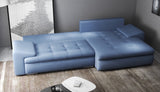 Colțar extensibil dumonde cu ladă de depozitare si sezut confortabil din spuma HR, Leonardo Enjoy Albastru 255x193 cm II