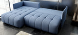 Colțar extensibil dumonde cu ladă de depozitare si sezut confortabil din spuma HR, Malta Blue 235x185 cm Fabrica