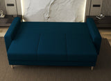 Canapea extensibilă dumonde cu ladă de depozitare si sezut confortabil din spuma HR, Kronos Enjoy Verde Petrol 210x100 cm fabrica