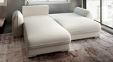 Colțar extensibil dumonde cu ladă de depozitare si sezut confortabil din spuma HR, Denver Enjoy Bej 275x185 cm Fabrica