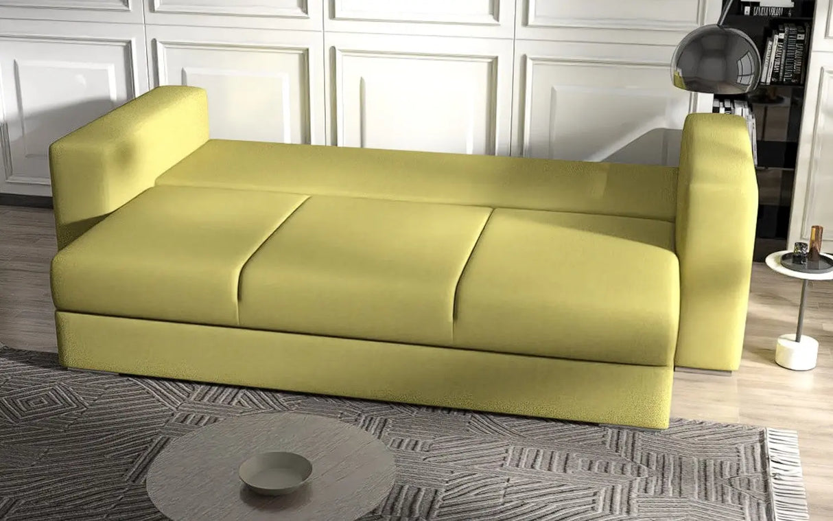 Canapea extensibilă dumonde cu ladă de depozitare si sezut confortabil din spuma HR, Gloria Petrol Green 240x100 cm Fabrica