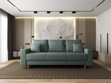 Canapea extensibilă dumonde cu ladă de depozitare si sezut confortabil din spuma HR, Kronos Enjoy Verde Mint 210x100 cm fabrica