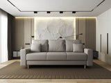 Canapea extensibilă dumonde cu ladă de depozitare si sezut confortabil din spuma HR, Kronos Enjoy Bej 210x100 cm fabrica