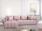 Colțar extensibil dumonde cu ladă de depozitare si sezut confortabil din spuma HR, Berlin XL Enjoy Lux Flamingo 350x185 cm Fabrica