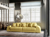 Canapea extensibilă dumonde cu 2 lăzi de depozitare si sezut confortabil din spuma HR, Big Sofa Verona Enjoy Lux Melon 310x100 cm Fabrica
