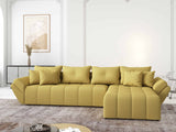 Colțar extensibil dumonde cu ladă de depozitare si sezut confortabil din spuma HR, Berlin XL Enjoy Lux Melon 350x185 cm II Fabrica