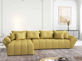 Colțar extensibil dumonde cu ladă de depozitare si sezut confortabil din spuma HR, Berlin XL Enjoy Lux Melon 350x185 cm Fabrica