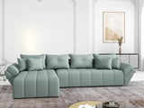 Colțar extensibil dumonde cu ladă de depozitare si sezut confortabil din spuma HR, Berlin XL Enjoy Lux Mint 350x185 cm Fabrica