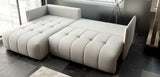 Colțar extensibil dumonde cu ladă de depozitare si sezut confortabil din spuma HR, Malta Beige 235x185 cm Fabrica