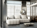 Colțar extensibil dumonde cu ladă de depozitare si sezut confortabil din spuma HR, Malta Beige 235x185 cm Fabrica