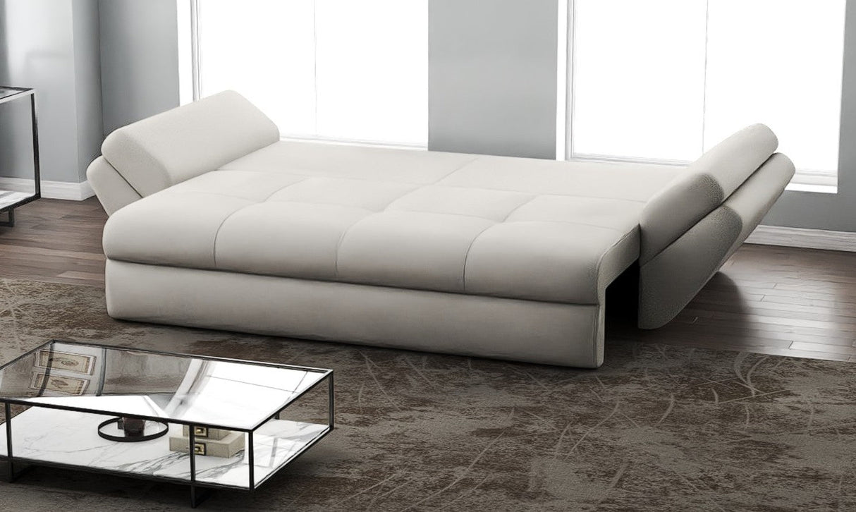 Canapea extensibilă dumonde cu ladă de depozitare si sezut confortabil din spuma HR, Loana Bej 250x100 cm Fabrica