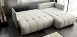 Colțar extensibil dumonde cu ladă de depozitare si sezut confortabil din spuma HR, Malta Beige II 235x185 cm Fabrica
