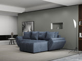 Colțar extensibil dumonde cu ladă de depozitare si sezut confortabil din spuma HR, Berlin Grey II 280x185 cm Fabrica