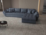 Colțar extensibil dumonde cu ladă de depozitare si sezut confortabil din spuma HR, Loana XL Enjoy Gri Antracit II 335x185 cm Fabrica