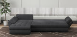 Colțar extensibil dumonde cu ladă de depozitare si sezut confortabil din spuma HR, Loana XL Enjoy Gri Grafit II 335x185 cm Fabrica
