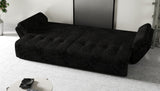 Canapea extensibilă dumonde cu ladă de depozitare si sezut confortabil din spuma HR, Berlin Black 300x100 cm Fabrica