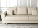 Canapea extensibilă dumonde cu ladă de depozitare si sezut confortabil din spuma HR, Kronos Enjoy Beige 210x100 cm fabrica