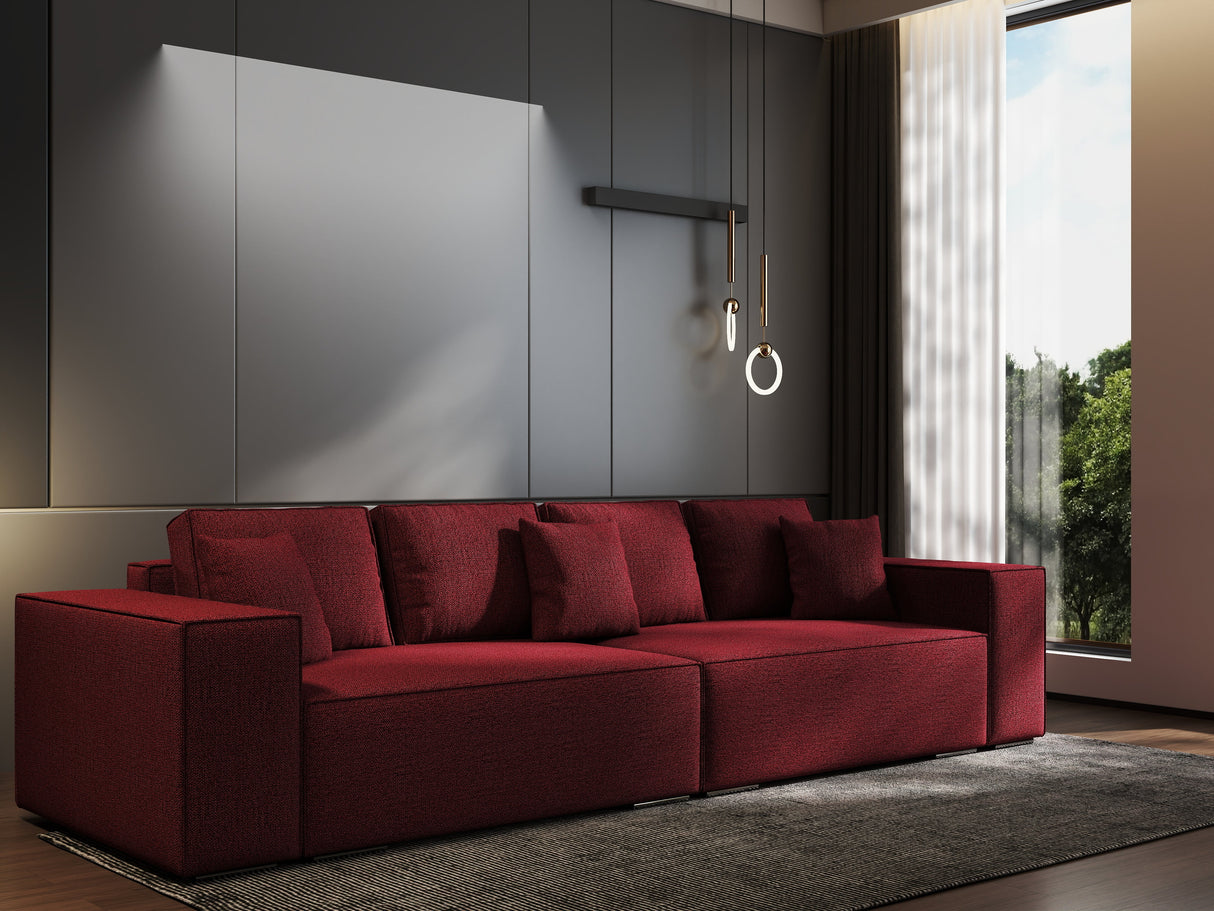 Canapea extensibilă dumonde cu ladă de depozitare si sezut confortabil din spuma HR, Dream Enjoy Rosu 310x100 cm Fabrica