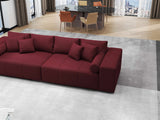 Canapea extensibilă dumonde cu ladă de depozitare si sezut confortabil din spuma HR, Marbela Enjoy Rosu XXL 295x100 cm fabrica