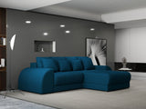 Colțar extensibil dumonde cu ladă de depozitare si sezut confortabil din spuma HR, Verona Enjoy Verde Petrol II 290x185 cm Fabrica