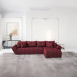 Colțar extensibil dumonde cu ladă de depozitare si sezut confortabil din spuma HR, Berlin XL Enjoy Lux Red 350x185 cm II Fabrica