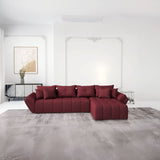 Colțar extensibil dumonde cu ladă de depozitare si sezut confortabil din spuma HR, Berlin XL Enjoy Lux Red 350x185 cm II Fabrica
