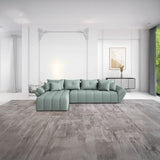 Colțar extensibil dumonde cu ladă de depozitare si sezut confortabil din spuma HR, Berlin XL Enjoy Lux Mint 350x185 cm Fabrica