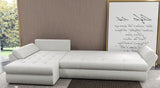 Colțar extensibil dumonde cu ladă de depozitare si sezut confortabil din spuma HR, Loana XL Euphoria Alb II 335x185 cm Fabrica