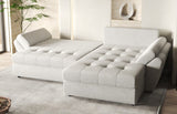 Colțar extensibil dumonde cu ladă de depozitare si sezut confortabil din spuma HR, Loana Gri Euphoria II 270x185 cm Fabrica
