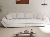 Canapea extensibilă dumonde cu ladă de depozitare si sezut confortabil din spuma HR, Loana Euphoria Alb 300x100 cm Fabrica
