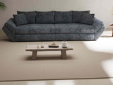 Canapea extensibilă dumonde cu ladă de depozitare si sezut confortabil din spuma HR, Loana Euphoria Gri Grafit 300x100 cm Fabrica