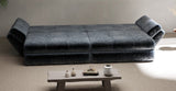 Canapea extensibilă dumonde cu ladă de depozitare si sezut confortabil din spuma HR, Loana Euphoria Gri Grafit 300x100 cm Fabrica