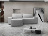 Colțar extensibil dumonde cu ladă de depozitare si sezut confortabil din spuma HR, Dream Euphoria Gri 290x185 cm Fabrica