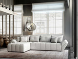 Colțar extensibil dumonde cu ladă de depozitare si sezut confortabil din spuma HR, Berlin XL Euphoria Grey 350x185 cm Fabrica