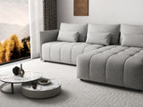 Colțar extensibil dumonde cu ladă de depozitare si sezut confortabil din spuma HR, Malta Euphoria Grey 235x185 cm