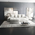 Colțar extensibil dumonde cu ladă de depozitare si sezut confortabil din spuma HR, Verona Euphoria Alb 290x185 cm Fabrica