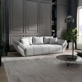 Canapea extensibilă dumonde cu ladă de depozitare si sezut confortabil din spuma HR, Berlin Euphoria Grey 250x100 cm
