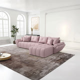 Colțar extensibil dumonde cu ladă de depozitare si sezut confortabil din spuma HR, Berlin XL Enjoy Lux Flamingo 350x185 cm II Fabrica