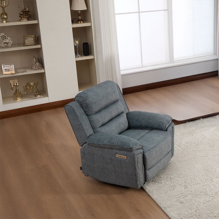Fotoliu dumonde, recliner electric, incarcare wireless, priza, suport pahare Sorren 93x95cm