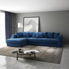 Colțar extensibil dumonde cu ladă de depozitare si sezut confortabil din spuma HR, Gloria Zoom Blue II 320x183 cm Fabrica